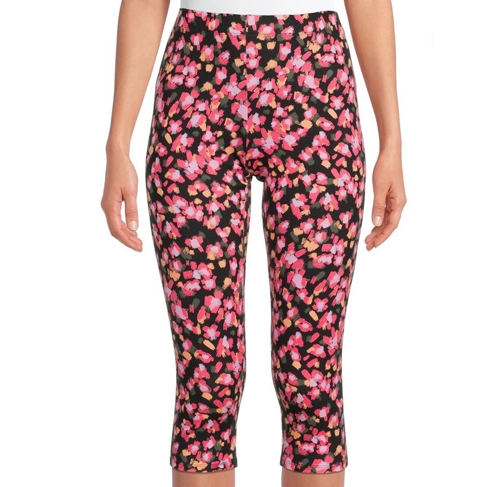 No Boundaries Capri Leggings Abstract Print Stretch Cotton Women’s Juniors L